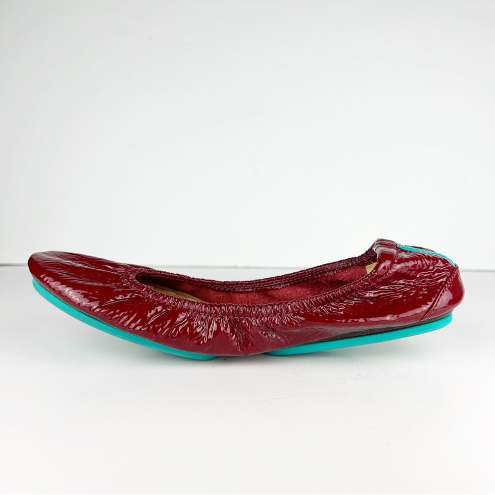 Tieks Ruby Red Patent Leather Packable Ballet Flats Size 6 - Picture 7 of 12